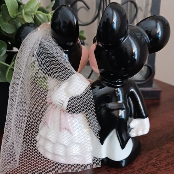 Vintage Disney China Mickey and Minnie Wedding Figurine - Picture 6 of 10